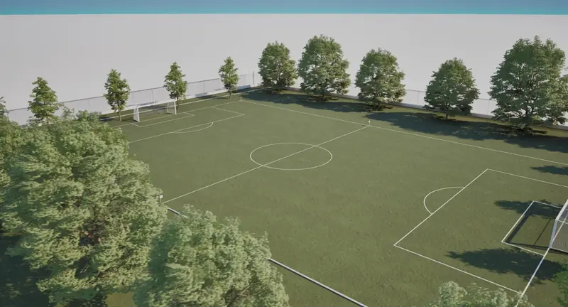 Outdoor sports field