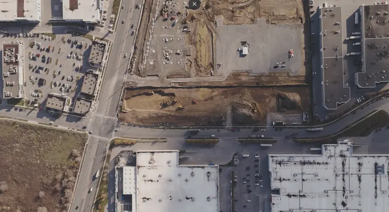 Site clearing from above