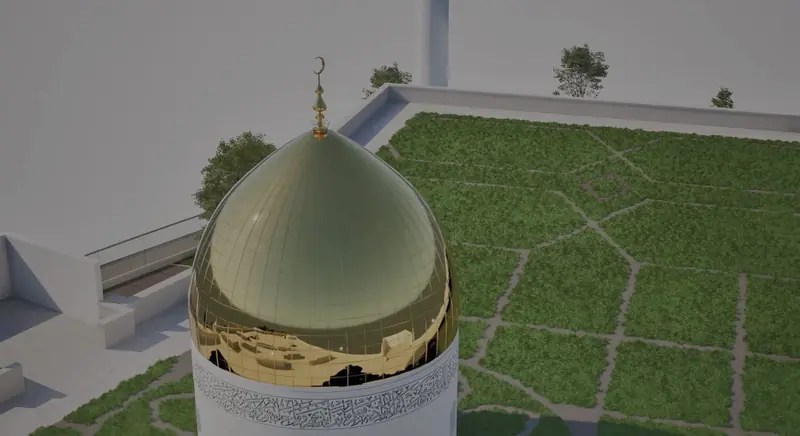 Rooftop courtyard around the dome