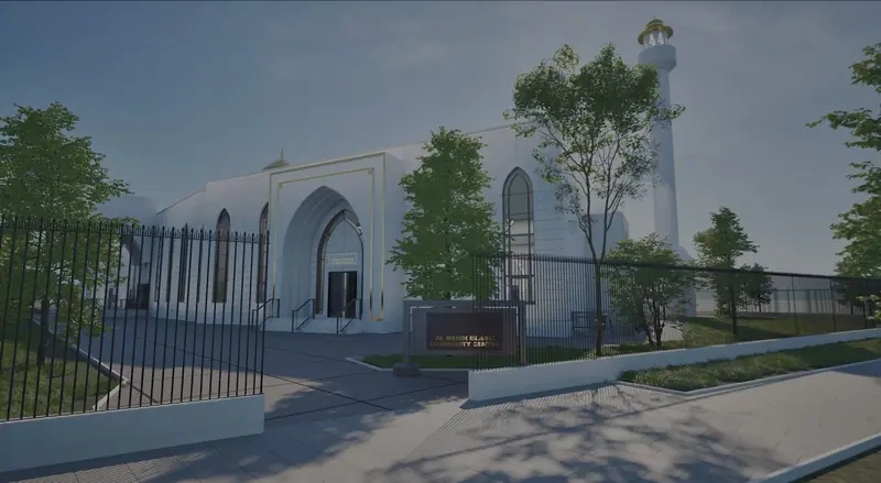 Main approach and arched façade